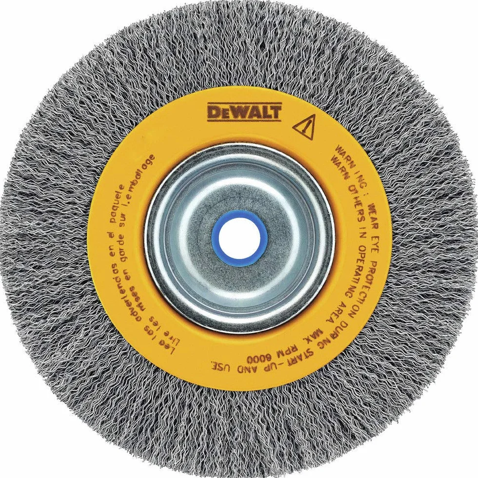 DeWalt DW4906 20,3 cm Crimped Bench Wire Wheel, 5/8 Arbor, medium Face, .014-inch Wire