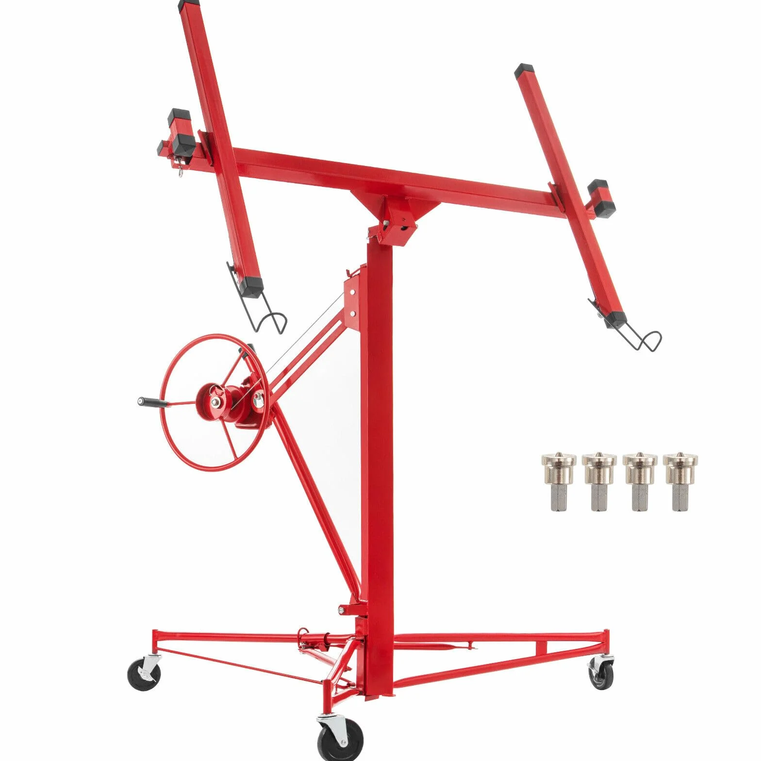 VEVOR Sollevatore Pannelli Cartongesso Professionale, Portata Fino a 68 kg, Alza Solleva Lastre Pannelli Cartongesso Regolabile Pieghevole per Pareti e Soffitti, 120 cm - 335 cm di Altezza per Lavoro