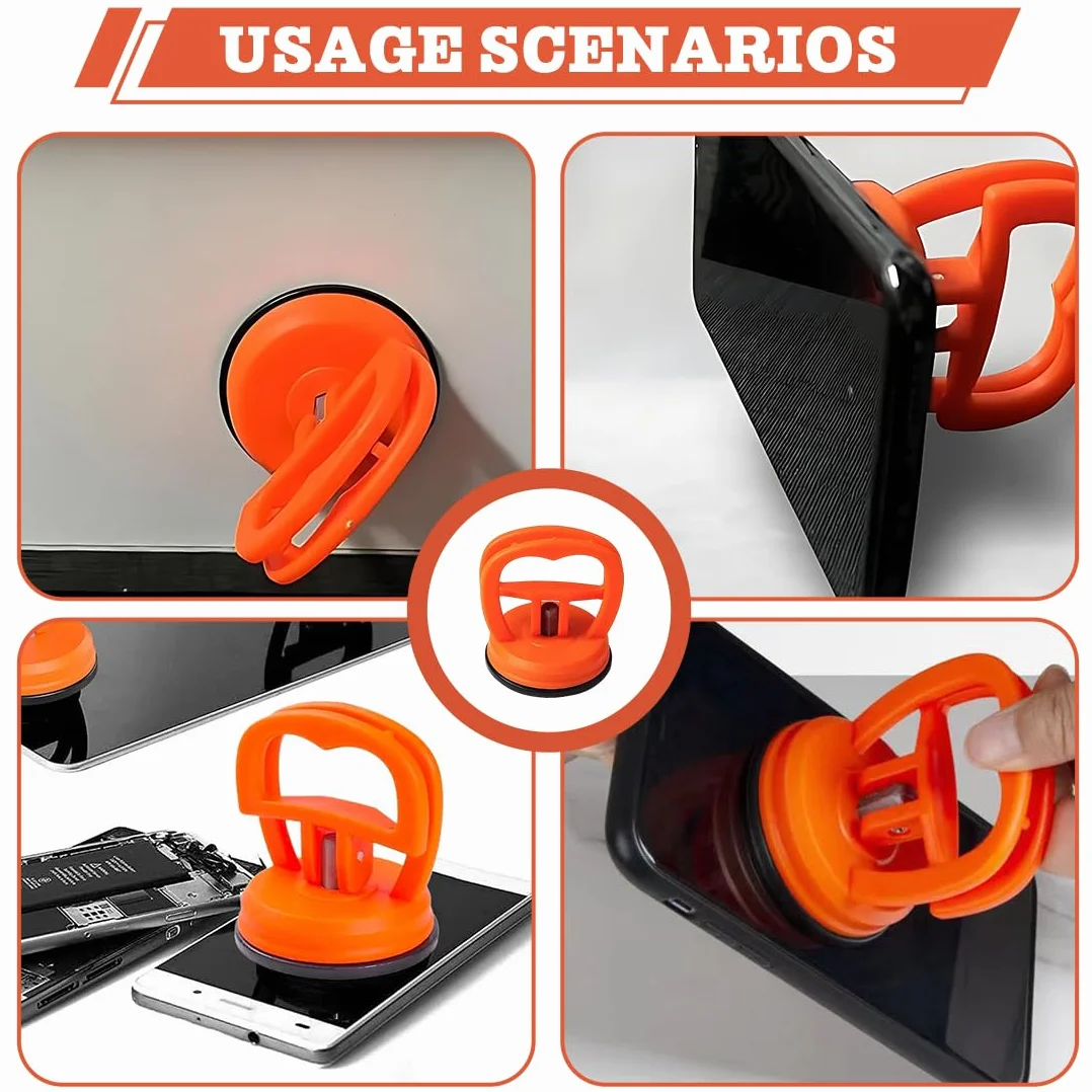 Ventosa Per Carrozzeria Auto 2 Pezzi, Kit Riparazione Ammaccature Con Ventosa Forte Arancione, Estrattore Per Rimuovere Ammaccature Rapidamente Misura Standard