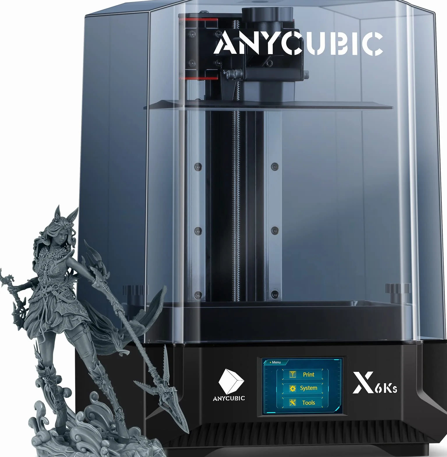 Anycubic Photon Mono X 6Ks Stampante 3D a resina, Schermo Monochrome LCD 6K da 9,1 pollici, Con Matrice LighTurbo Matrix Aggiornata, Grande Volume di Stampa di 195x 122x 200mm