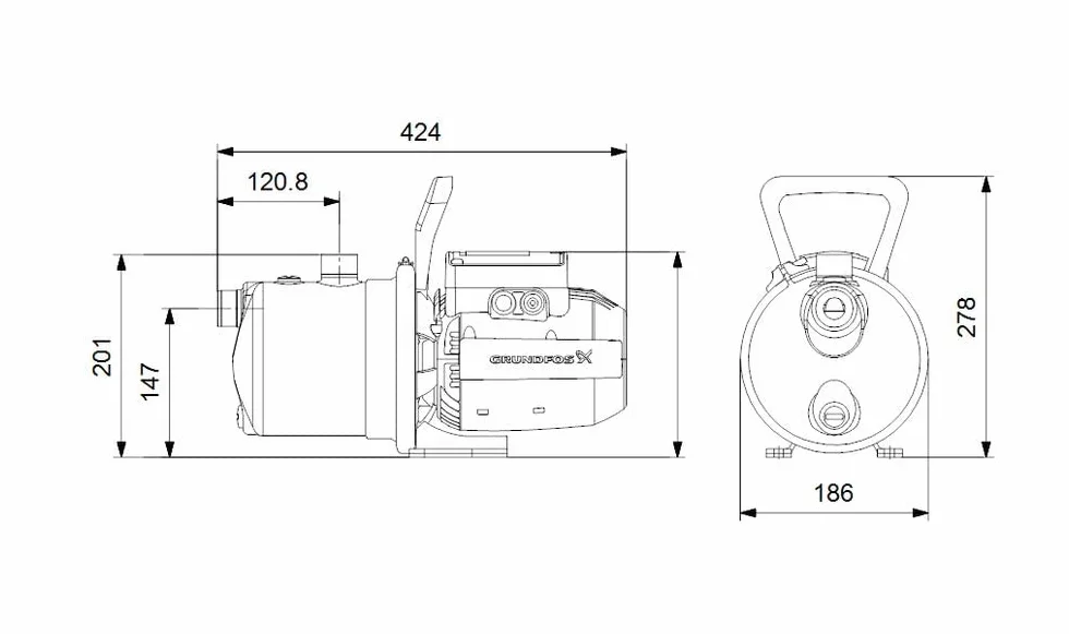 Grundfos JP 4-54 S-BBVP Pompa da giardino/pompa dell'acqua