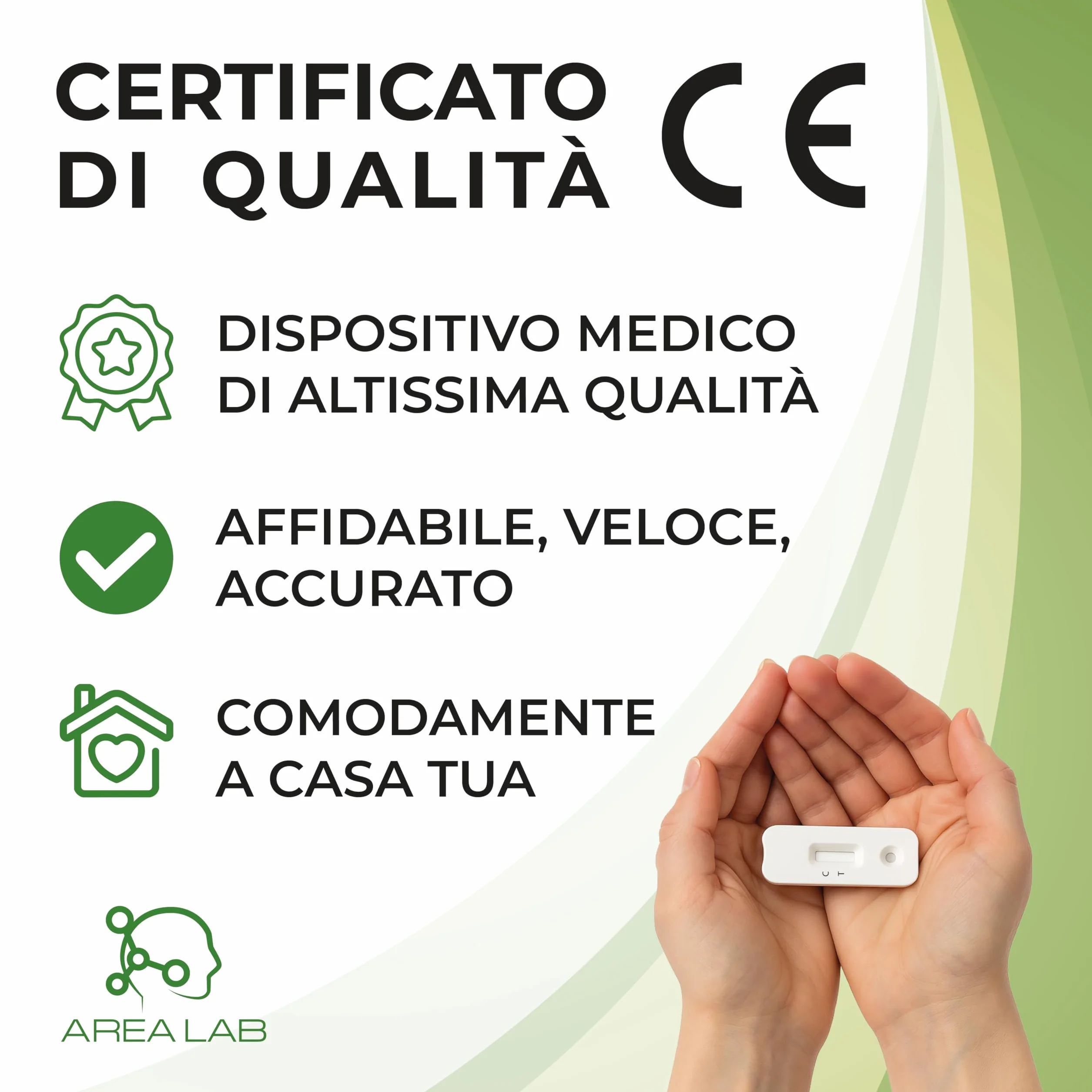 Tampone Streptococco A Test Rapido Faringeo 1 PZ Dispositivo Medico Marchio CE Kit Autodiagnosi