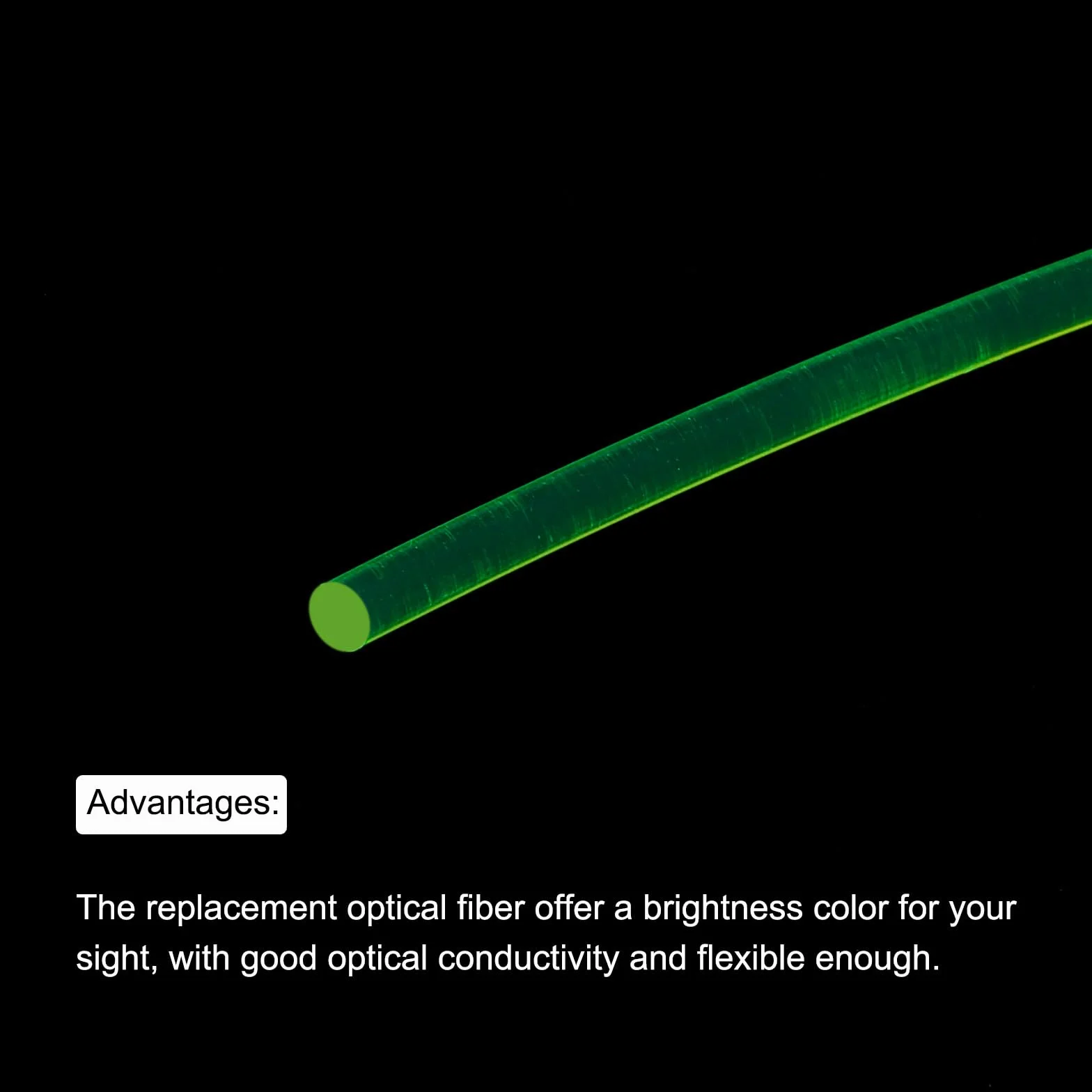 QUARKZMAN Sostituzione Fibra Ottica Mirino Aste 1mmx15cm PMMA per Archi Mirini