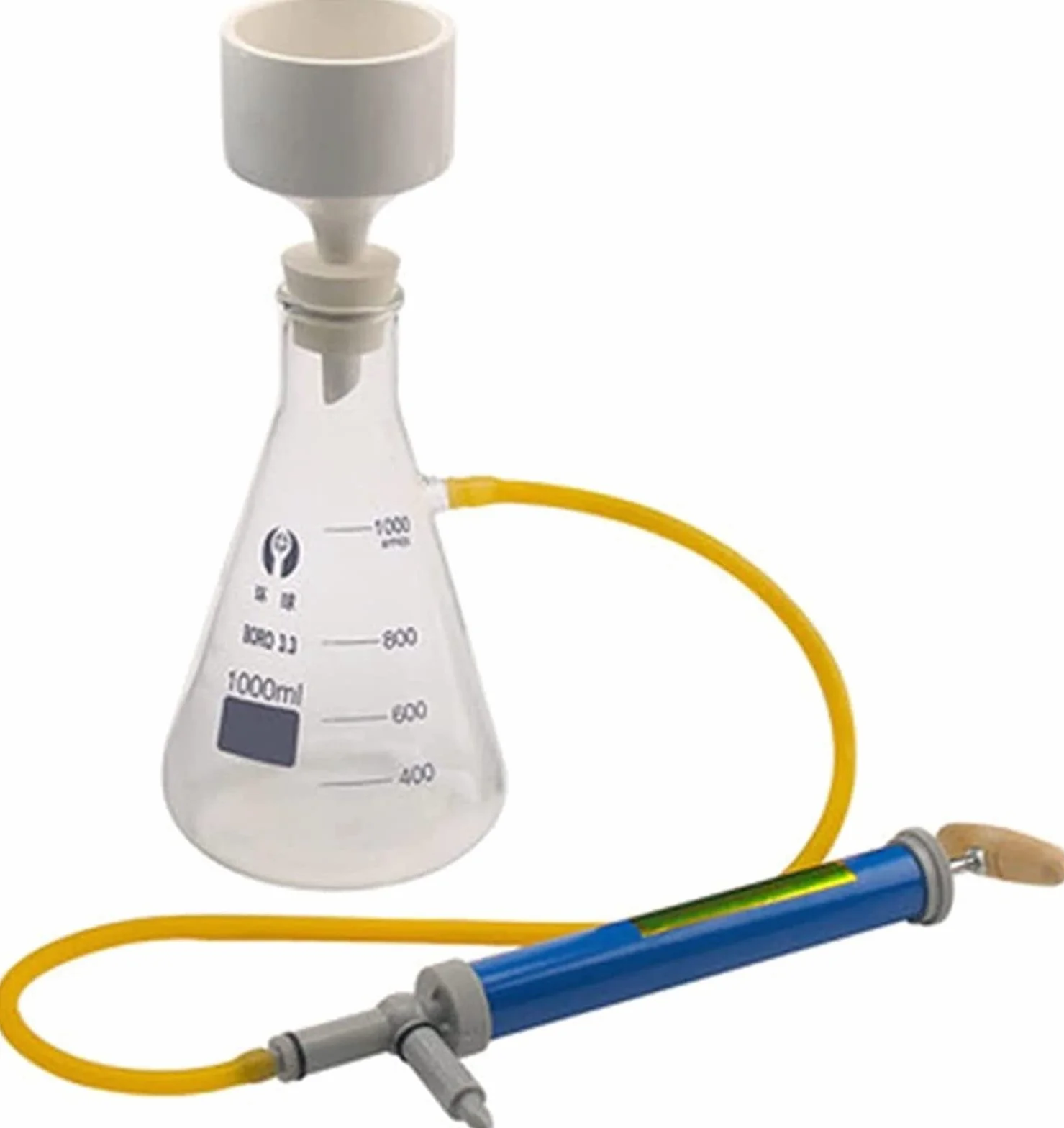 Apparecchio di Filtrazione Sottovuoto da Laboratorio, Attrezzatura per Distillazione Sottovuoto con Pompa Manuale con Imbuto E Pompa Kit Filtro Aspirazione Vetro Kit Vetreria per Laboratorio,1000ml