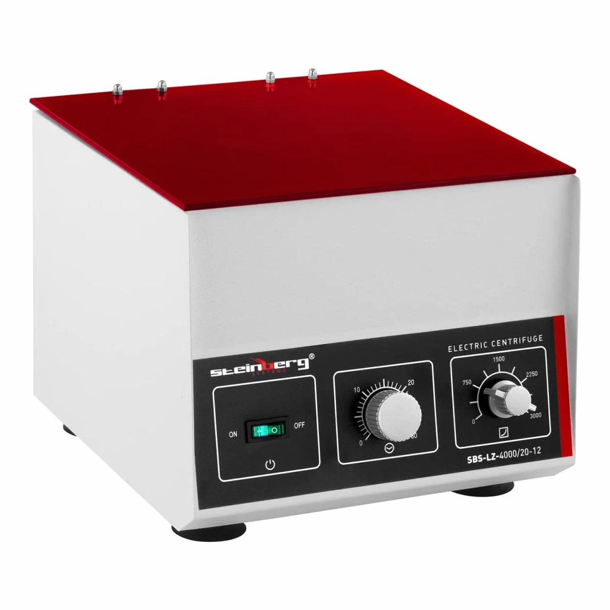 Steinberg Systems Centrifuga Laboratorio Centrifuga Chimica Elettrica (12 x 20 ml, 180 W, RCF 1150 g, 3000 rpm, Timer 30 min, 28 x 32 x 24,6 cm, Provette incl.)