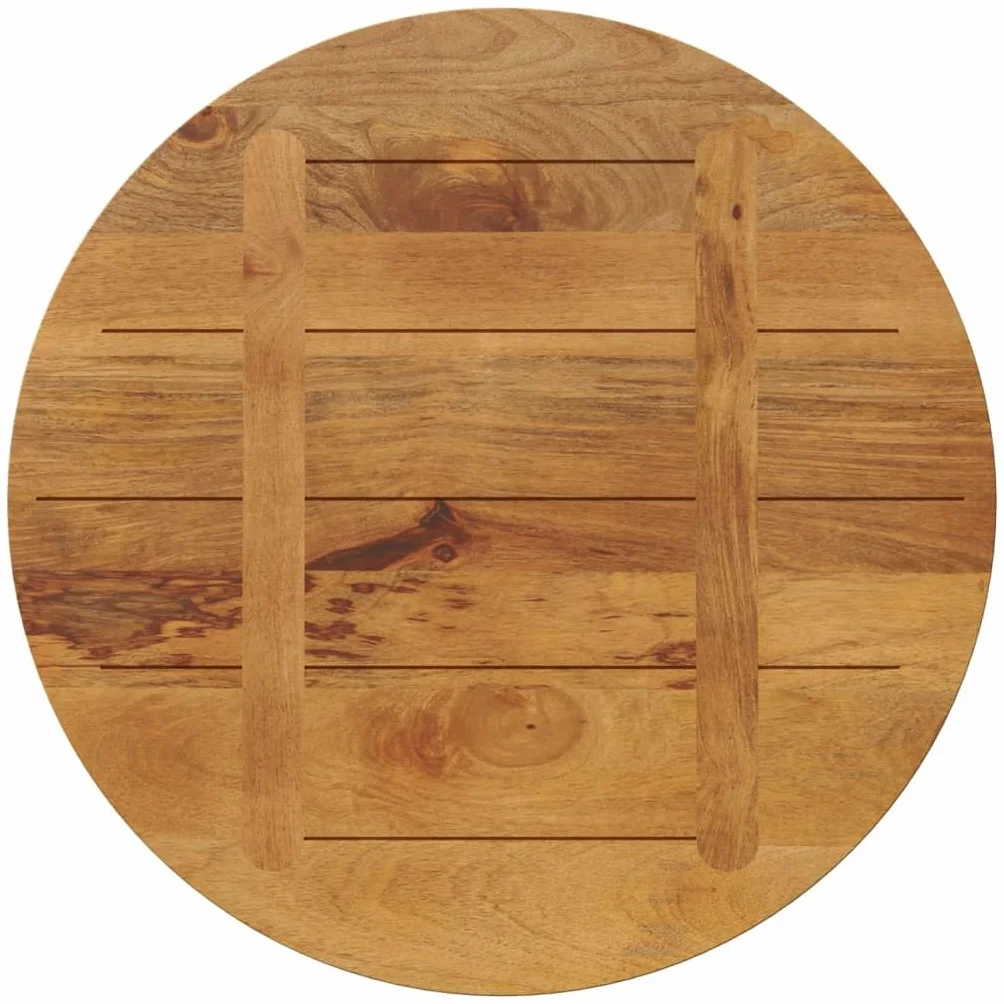 vidaXL Piano per Tavolo Ø 80x3,8 cm Rotondo in Legno Massello di Mango Piano per Tavolo Rotondo Piano Sostituzione Tavolo Piano Tavolo in Legno