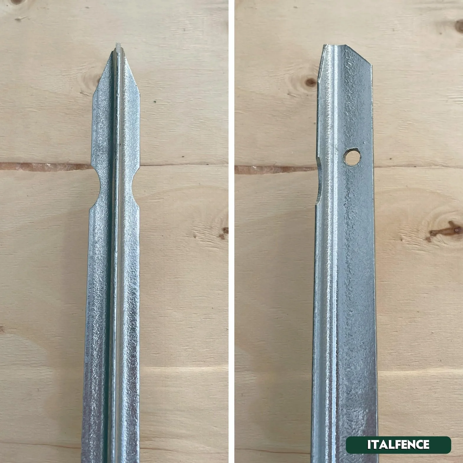 Palo a T H250cm 30x30x3mm in ferro zincato per recinzione [10 pezzi]