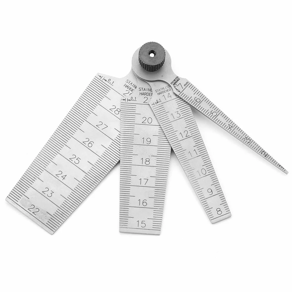 Calibro Conico, 1 Set Spessimetro per Saldatura in Acciaio Inossidabile Righelli Strumento di Ispezione del Foro Dimensione del Foro Gage Spessimetro Strumento di Misurazione Gap Gage