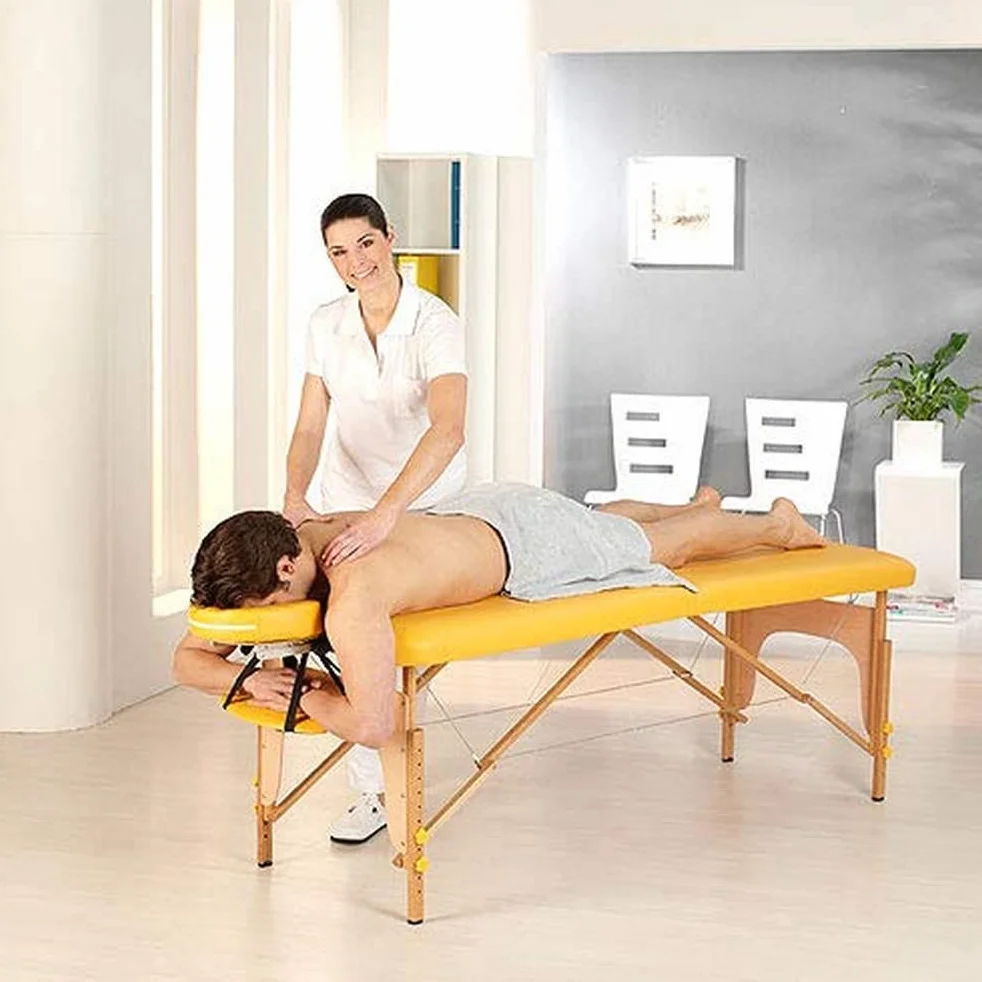 Teqler T-129851GB - Lettino per massaggi, colore: Giallo