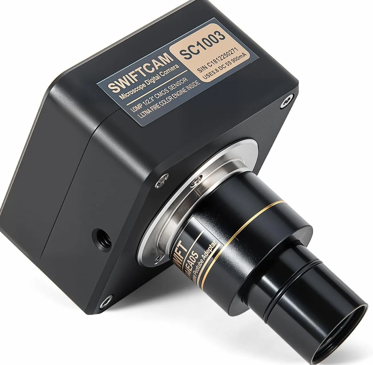 SWIFT Swiftcam SC1003-CK - Fotocamera da microscopio da 10 Megapixel con obiettivo riduttore, kit di calibrazione, adattatori oculari e cavo USB 3.0, compatibile con Windows/Mac/Linux