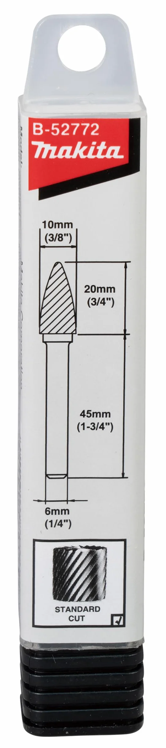 Makita TC Burrs 10 x 20 x 6 mm Multicolore