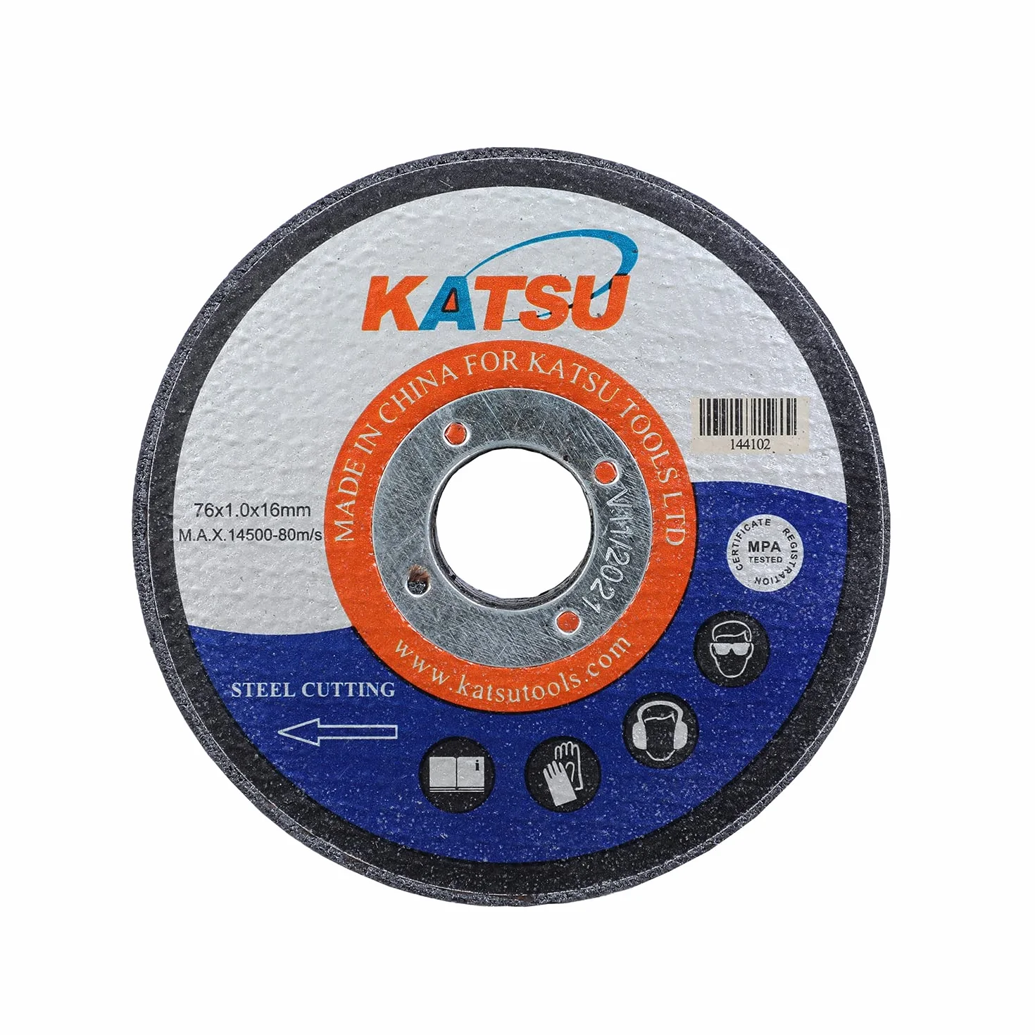 KATSU Disco da Taglio in Acciaio 76mm 3" 10 Pezzi 1,0 mm Disco da Taglio in Metallo per Mini Smerigliatrici Angolari 144102