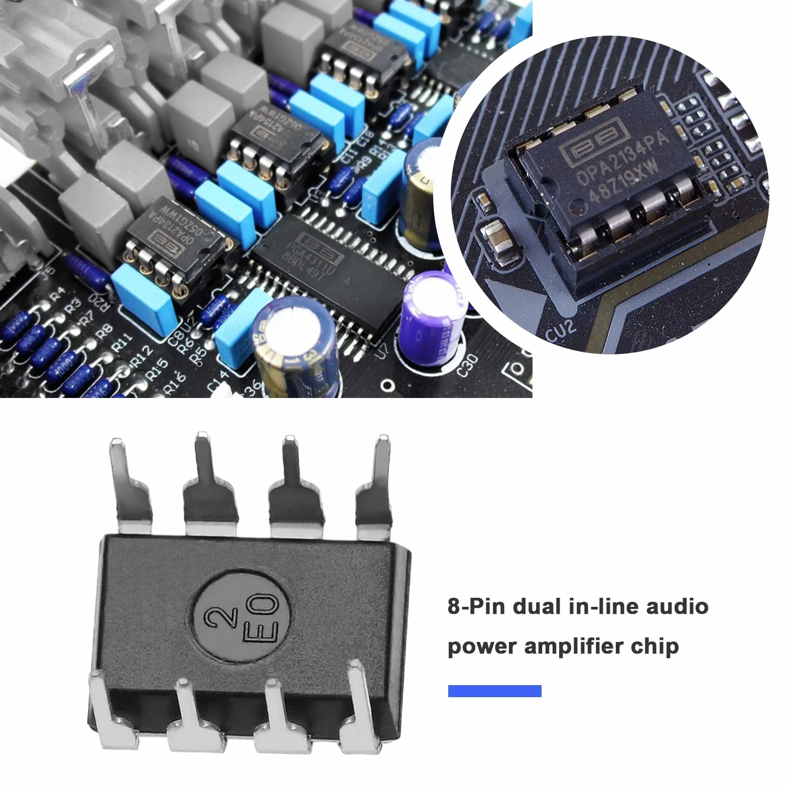 Create idea OPA2134PA - Amplificatori operazionali ad alto 8 pin per integratori di reti crossover multimediali, 20 V, 18 V, 4 pezzi