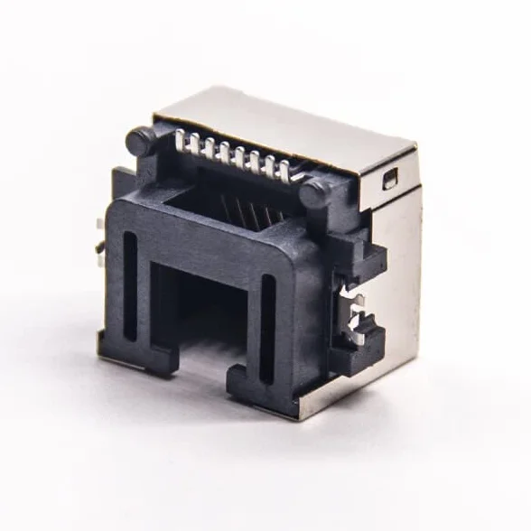 Elecbee Connettori RJ45 Femmina SMT PCB Mount Offset 90 Gradi senza LED 8p8c