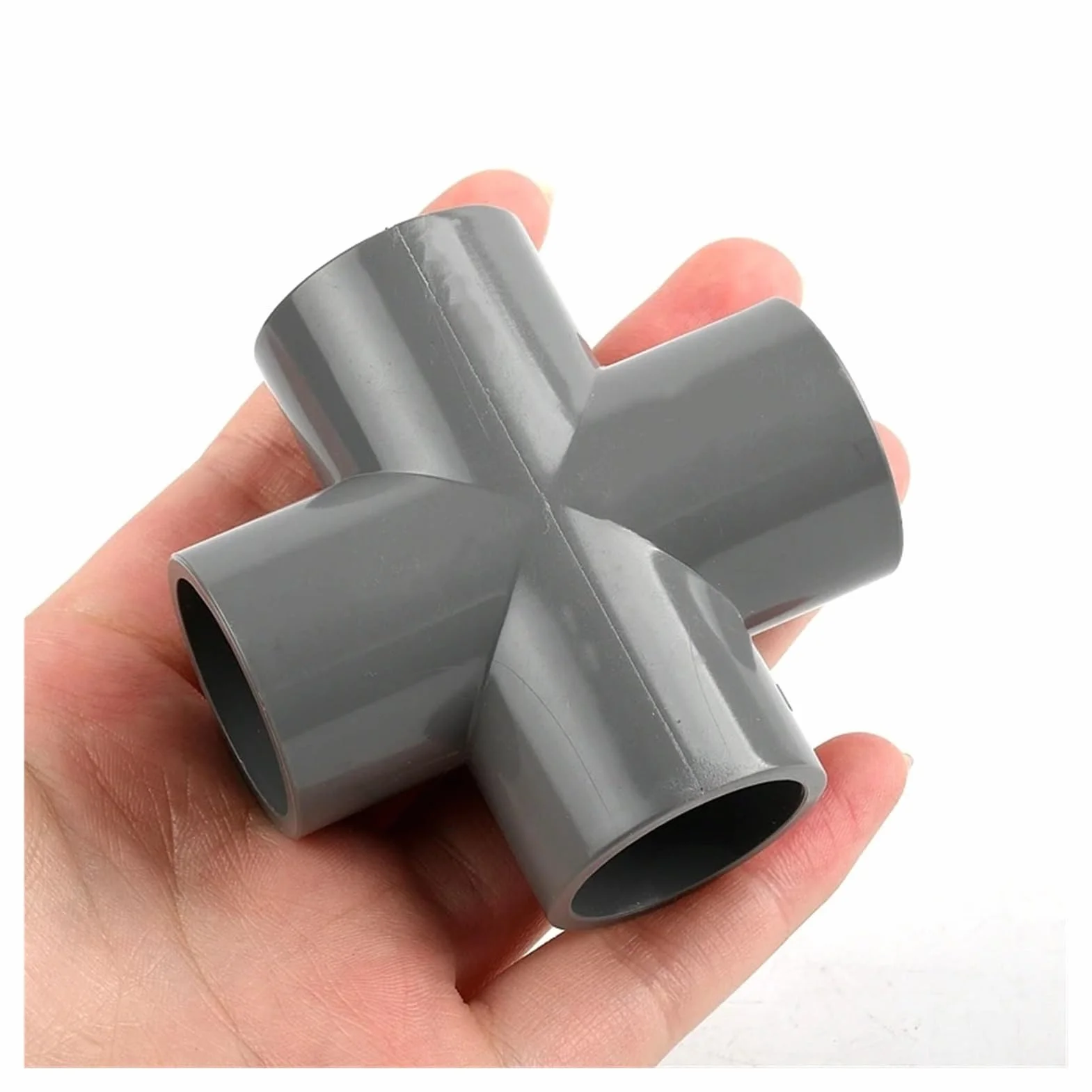 1/5 pezzi ID 20/25/32/40/50 mm connettori a croce a 4 vie for irrigazione da giardino, adattatore industriale for tubi dell'acqua, parti for acquari, giunto for tubi(I.D 50mm,5 pieces)