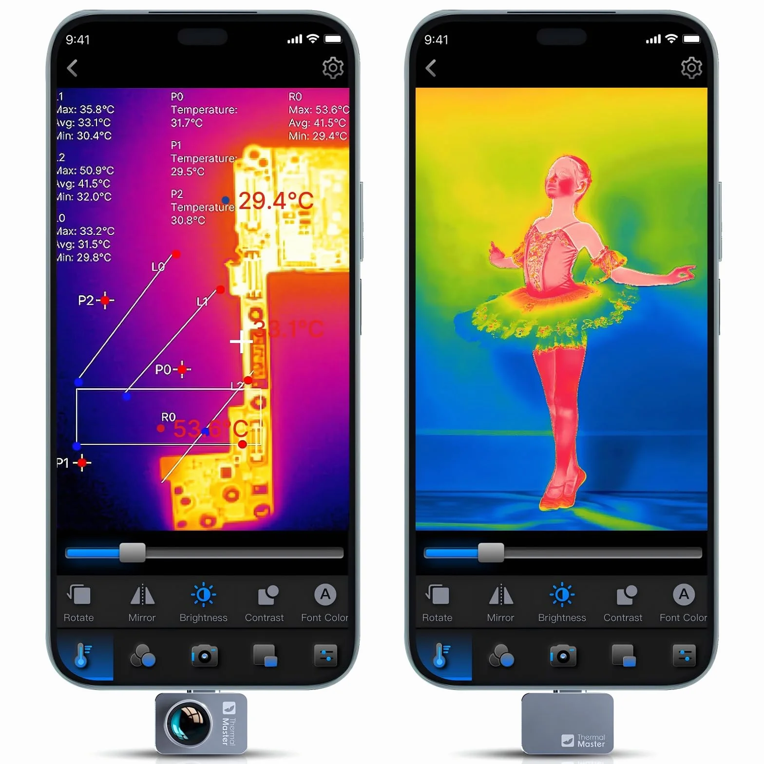 Thermal Master P2 Pro Telecamera Termica Android Telecamera a Infrarossi con Obiettivo Macro, 256x192, Risoluzione Super IR 512x384, 15x Zoom più piccola da 9 g