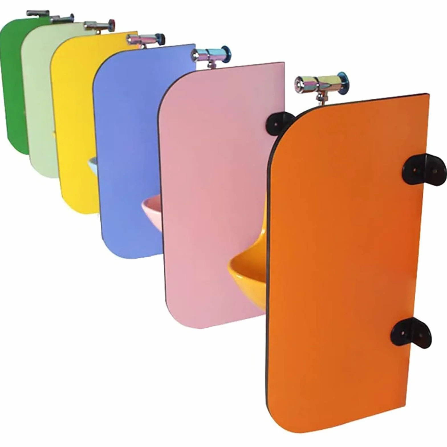 Divisorio per orinatoio per bambini Arancione W30 H60cm