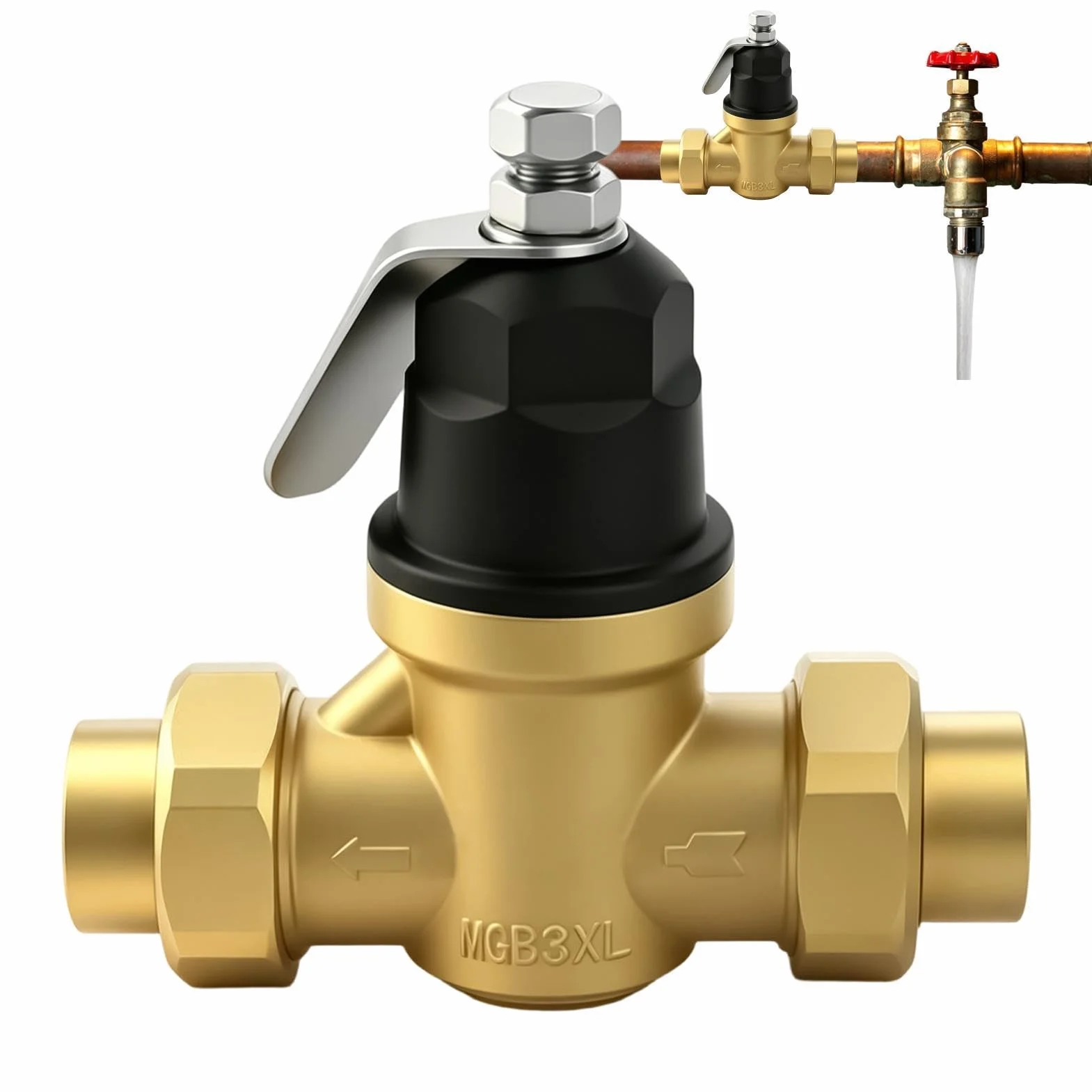 Regolatore di Pressione 'Acqua per Casa Valvola di Ricambio Regolabile per | Regolatore Di Pressione Acqua Per Irrigazione Per Camper Irrigazione Casa Giardino In