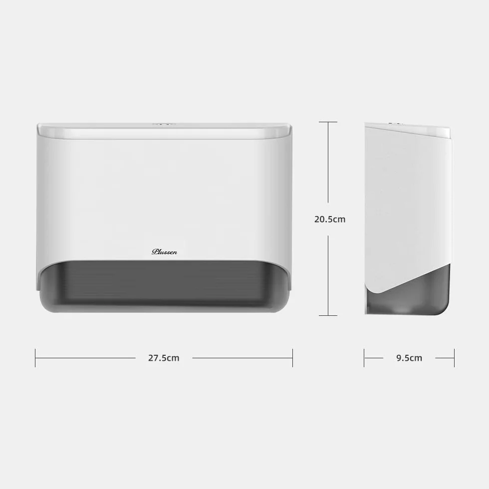 Dispenser Asciugamani Carta Porta Salviette Bagno Installazione Senza Fori ABS 6012 Bianco
