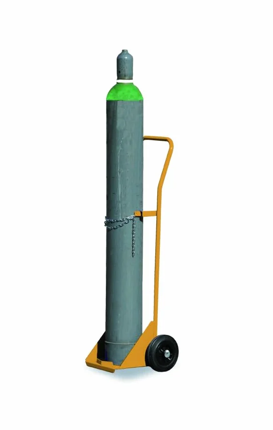 Svelt Carrello Porta Bombola da 40 Litri in Acciaio Verniciato – Professionale, Portata 200 Kg, Ruote Piene ø 200 mm, Maniglione Integrato e Catenella di Sicurezza per Fissaggio
