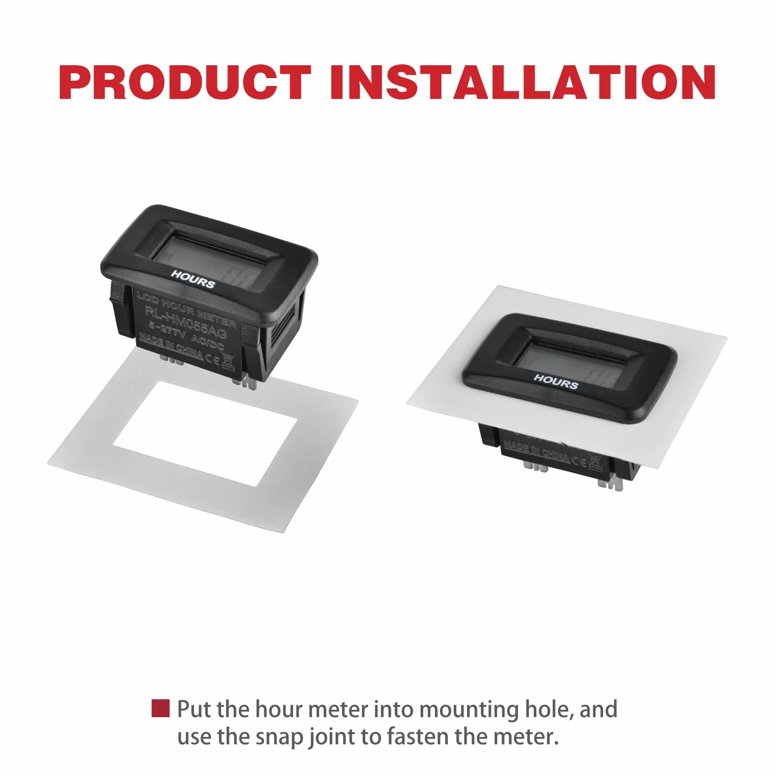 Contaore Digitale RQ-HM055AG AD/DC 5-277V, Dati Memorizzati per Motori a Benzina