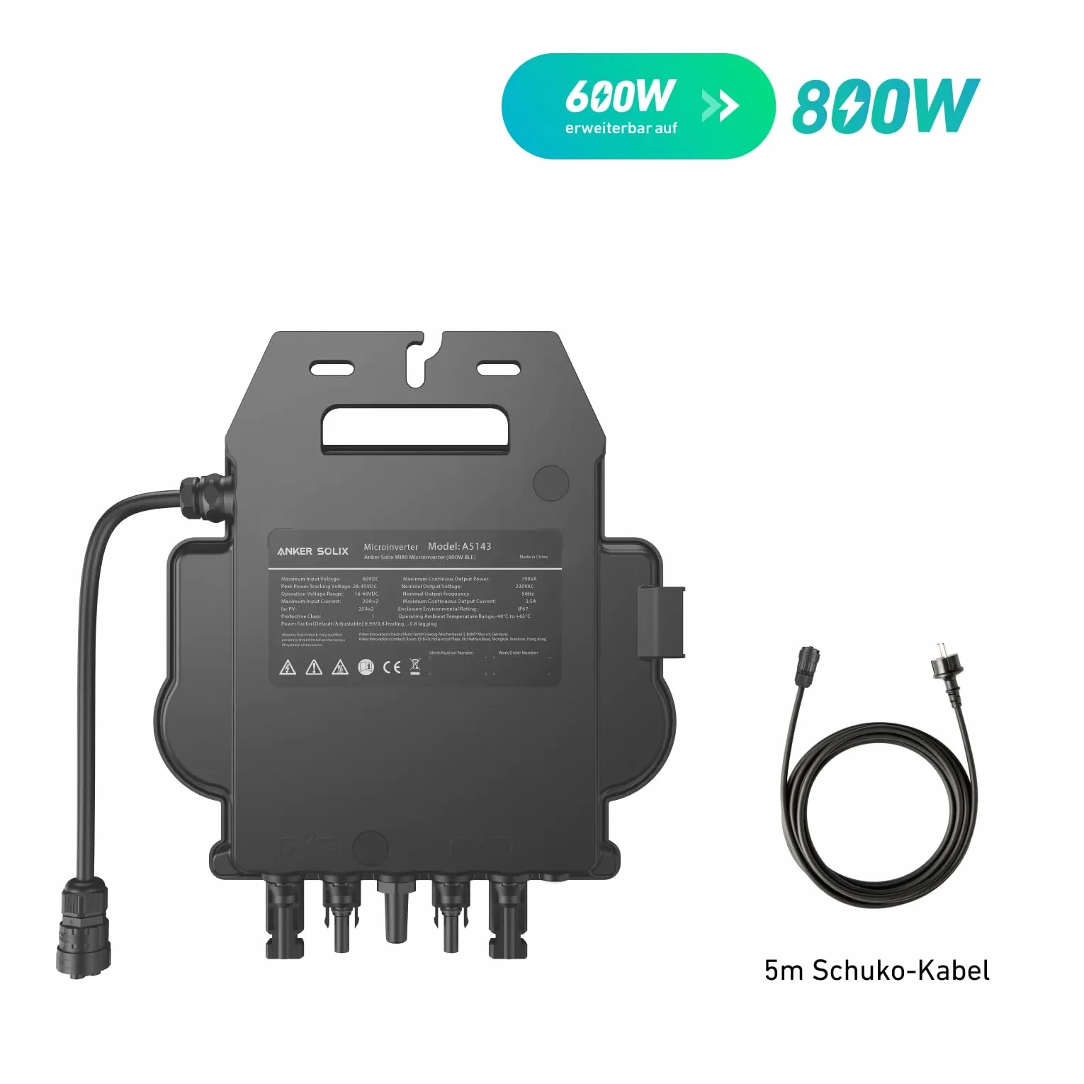 Anker SOLIX MI80 Micro Inverter 600 W 800 W
