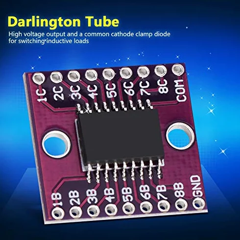Modulo Darlington ULN2803A 2PCS Tubo Darlington 500mA Driver per Relè Martello Lampade Linee Amplificatore Corrente Alta Potenza Interfaccia Controllo per