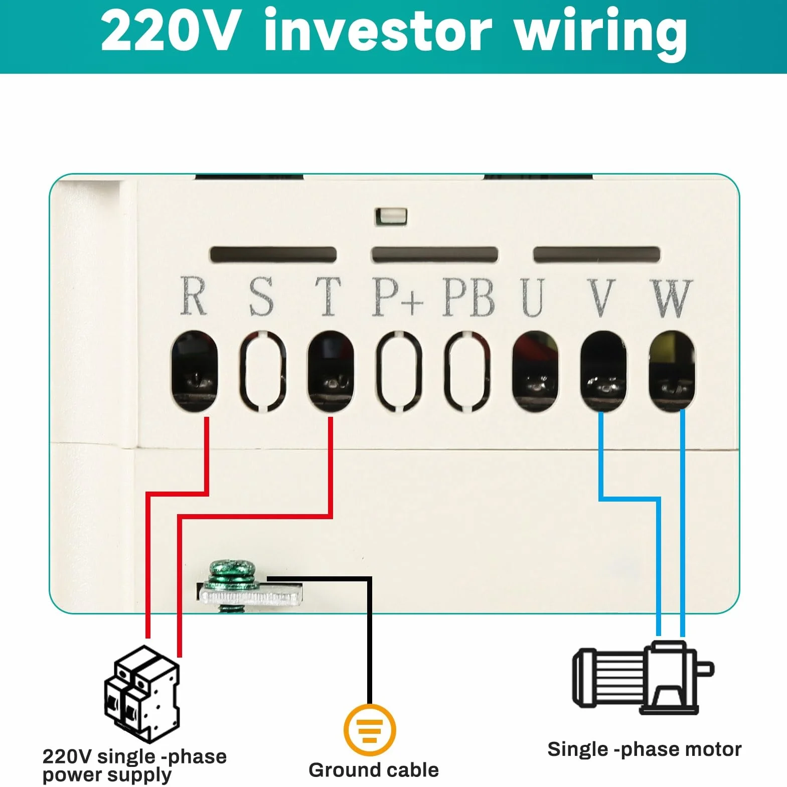 DEWIN Azionamento a Frequenza Variabile,2.2kW 220V Ingresso e Uscita Monofase,VFD Inverter Convertitore di Frequenza VFD（Modello di fabbrica:JLS-E-2S-2.2GB）