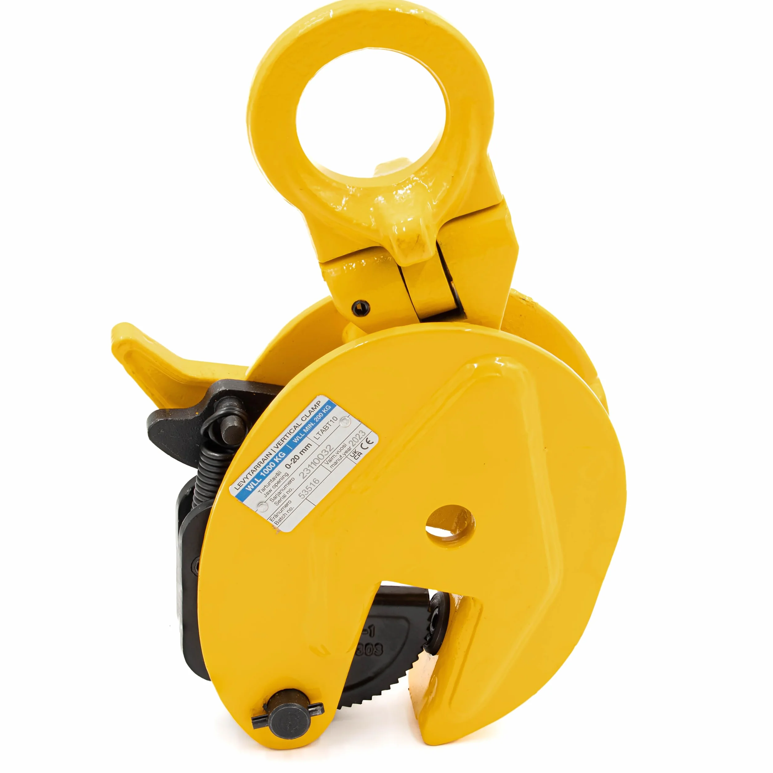 Morsetto di sollevamento verticale 1000 kg capacità di carico con occhiello girevole – Pinza in lamiera 1 tonnellata – Morsetto in lamiera 1t – Pinza di sollevamento verticale con