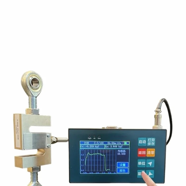 Dynamometer, Serie Di Misuratori Di Push-pull Con Display Digitale Ad Alta Precisione, Tensione Multifunzionale Touch Screen Da 0-50 KN/5 Tonnellate(S-50N 5kg)