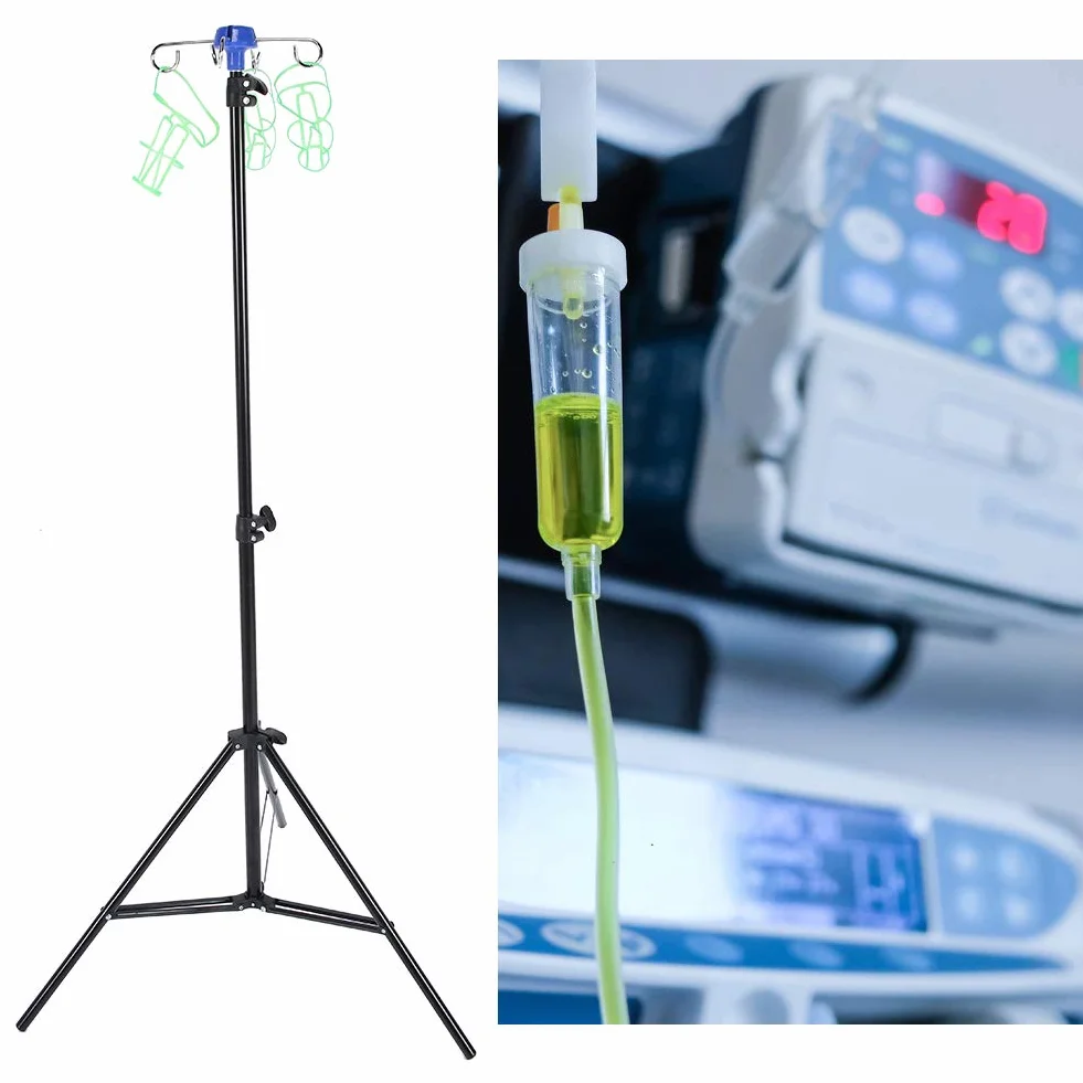 Palo IV, attacco per endovenosa pieghevole, supporto per borsa antigoccia supporto pieghevole portatile per la cura domestica in clinica supporto per infusione
