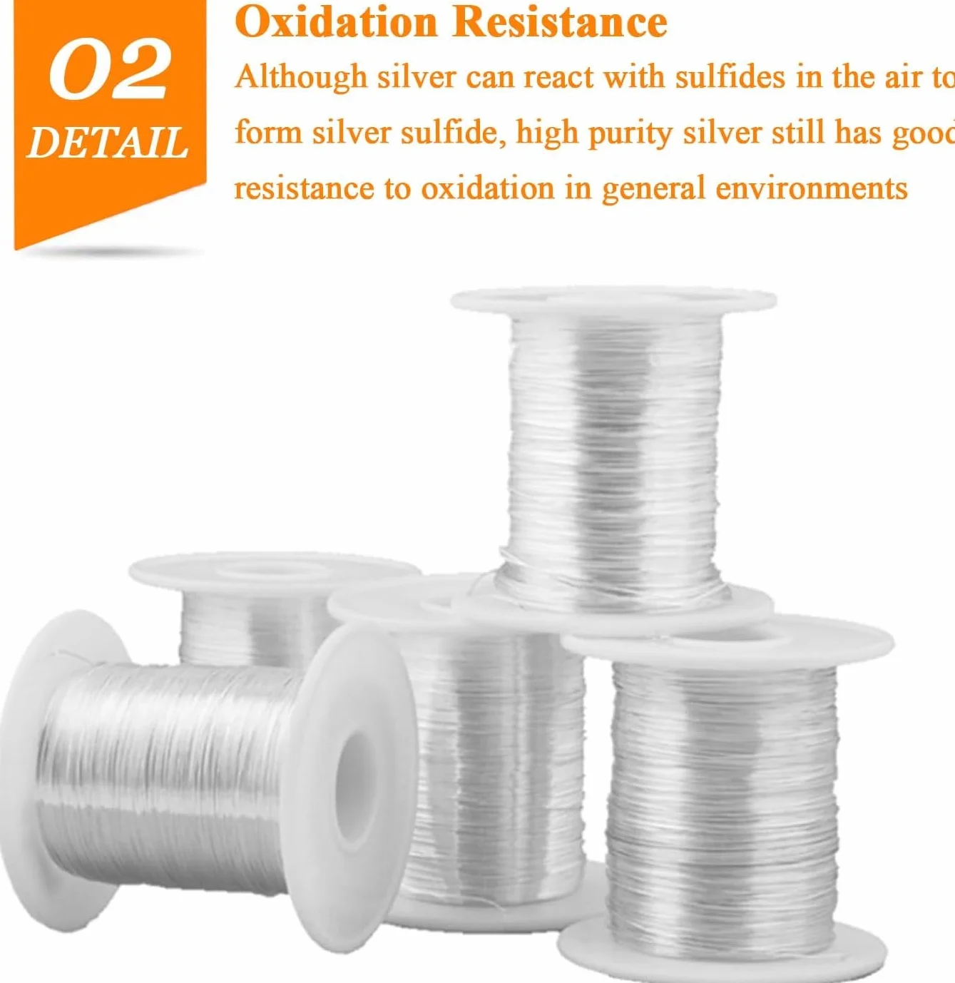 Filo d'argento puro, lunghezza 1 metro, diametro 0,1-0,2 mm, filo metallico adatto for materiali sperimentali di ricerca scientifica,15(Diameter 0.1mm)