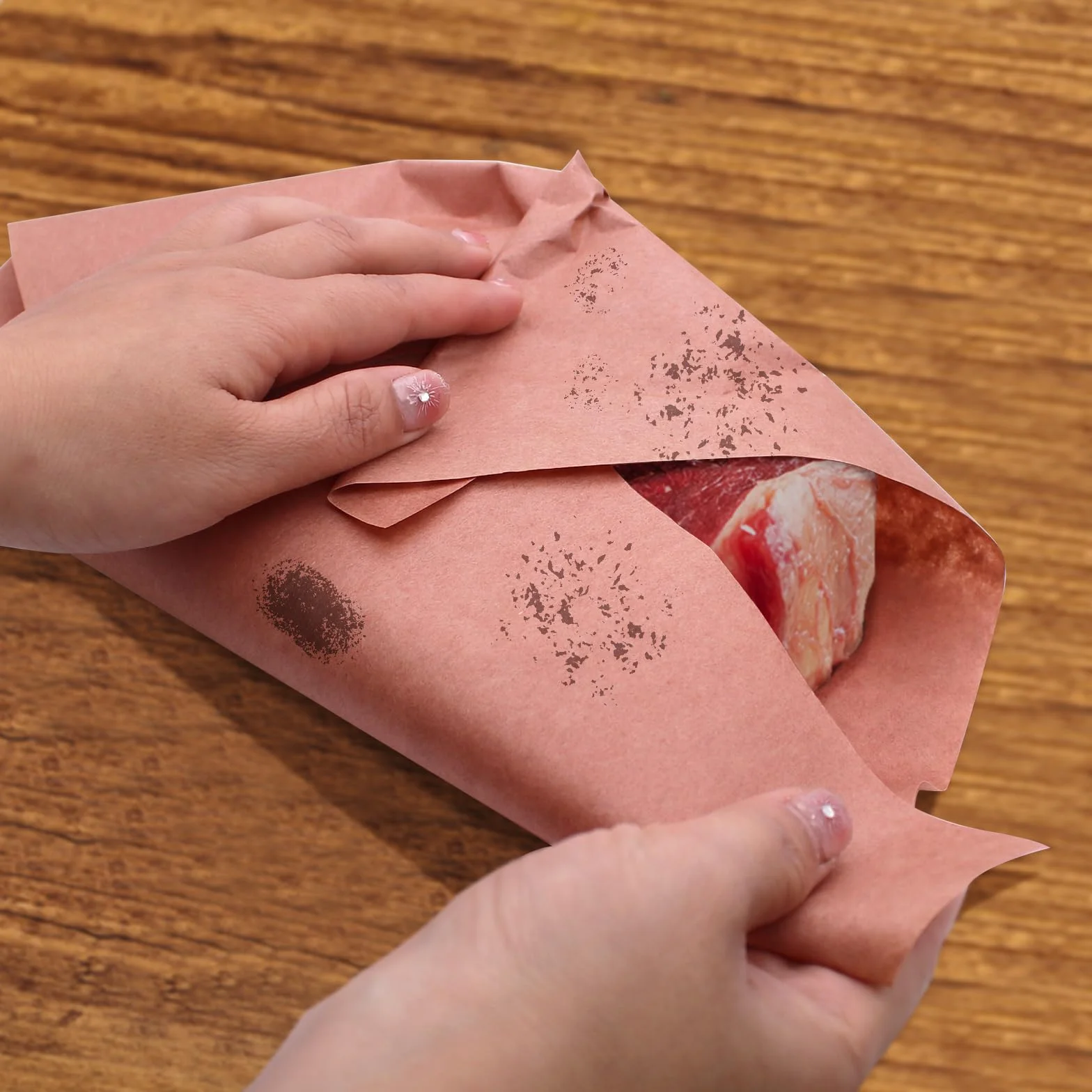2 Rotoli Carta da Macellaio Rosa Rotolo da 10 m, Carta Kraft per BBQ, Butcher Paper BBQ, larghezza 30 cm, per Risultati di Cottura Perfetti per BBQ Smoker Grill, SKZ-01