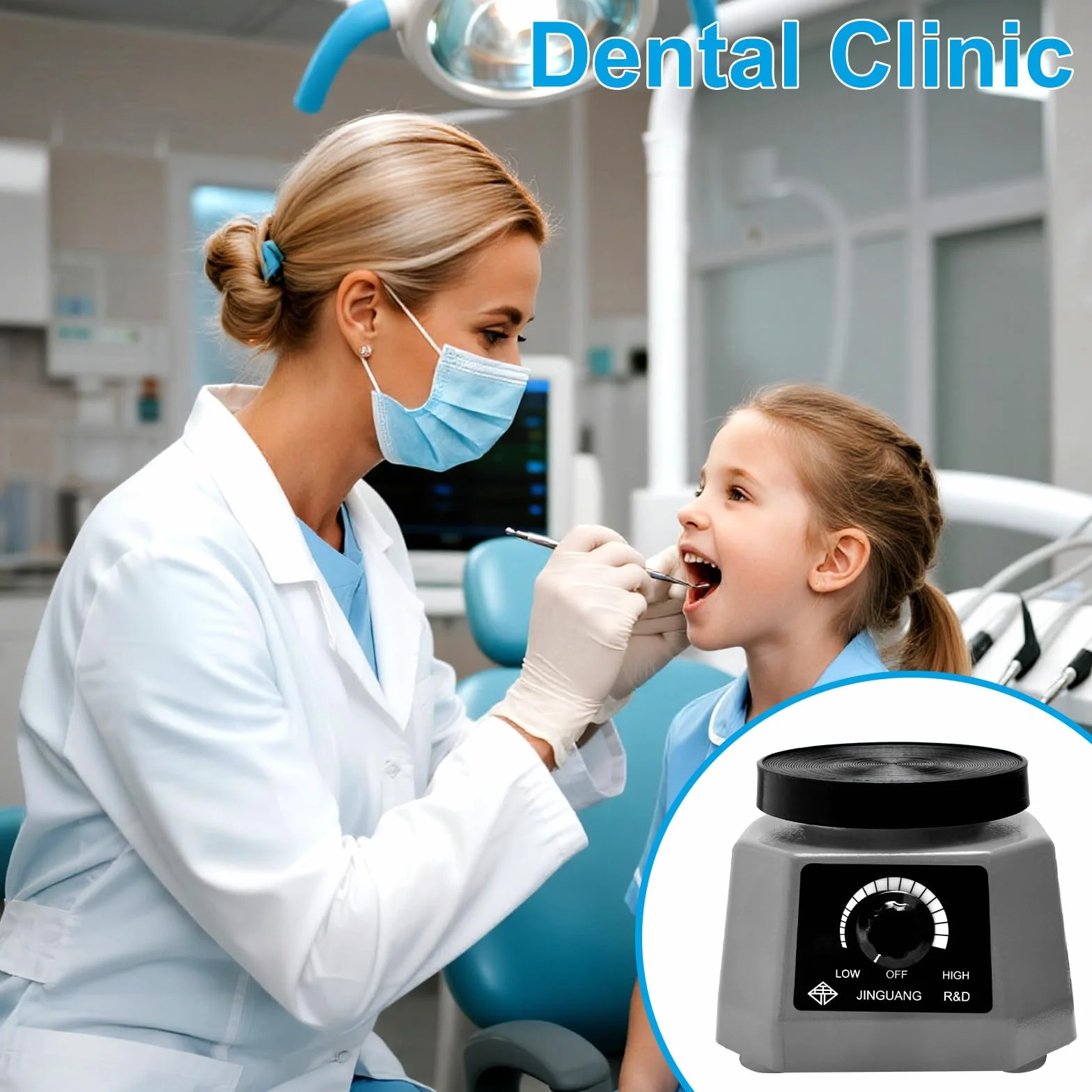 CGBE Piastra Vibrante per Gesso: 220V 100W Vibratore Elettrico Dentale per Dentisti e Cliniche Dentali - Velocità Regolabile Vibratore Gesso Per Miscelare Modelli Gesso Colati Resina