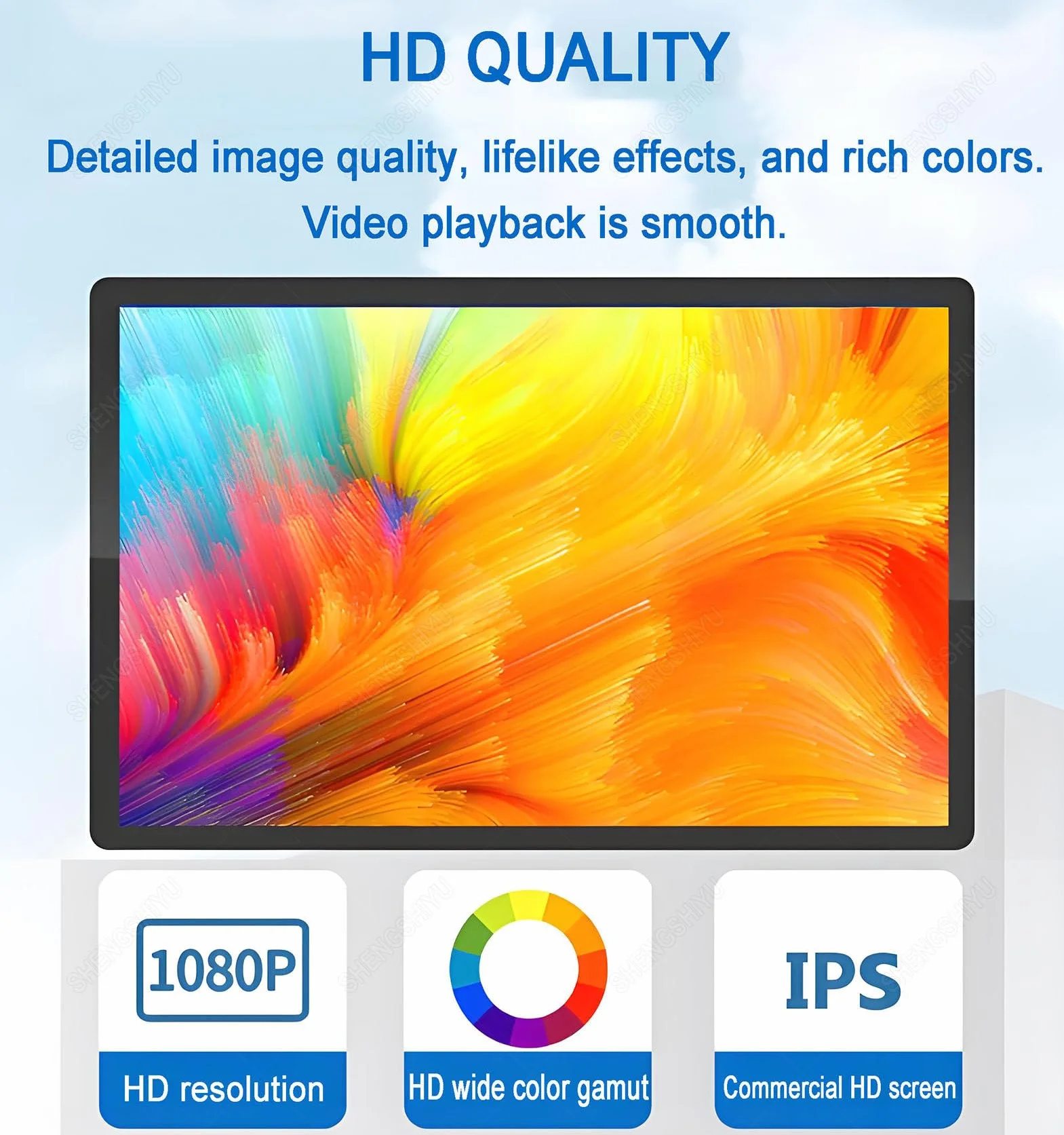 Schermo Pubblicitario per Negozio per Riproduzione Video/Immagini,Parete/Incassato,Orizzontale/Verticale,Pubblicazione Remota/USB,Schermo Pubblicitario per Display Menù 27"