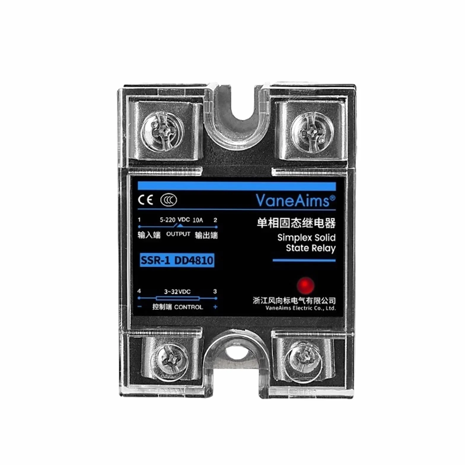 Relè a Stato Solido DC 3-32v Controllo DC 5-220v 10A25A40A60A80A100A120A Pasta Termica Gratuita con Coperchio Protettivo Monofase Relè(Size:DC-DC-120A)