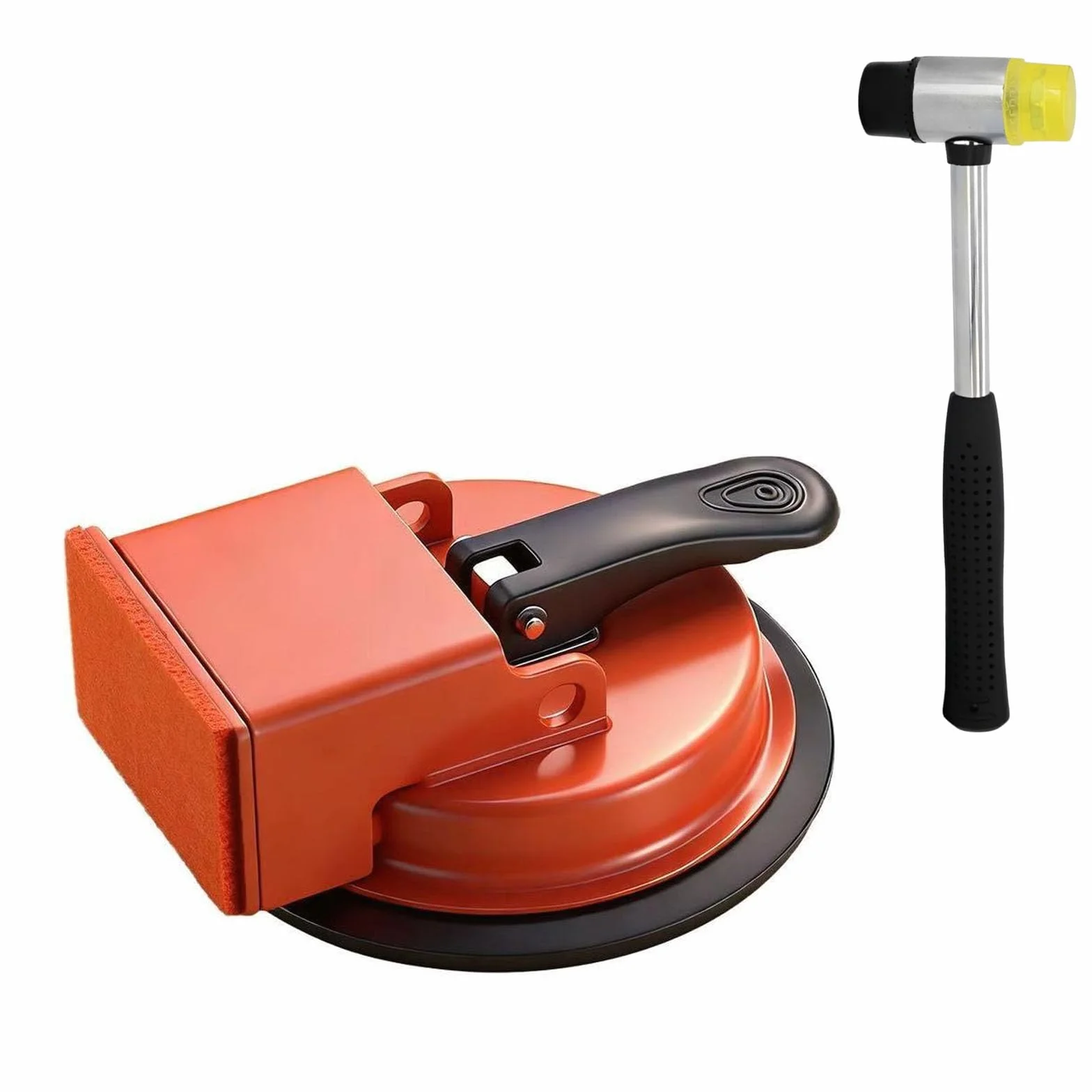 Utensili per pavimenti in laminato, strumento per riparare i giunti del pavimento con ventosa, strumento per fissare gli spazi del pavimento con un martello di gomma, strumento di aspirazione