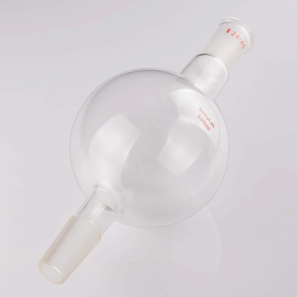 stonylab Serbatoio per Cromatografia in vetro, Chromatography Reservoir Serbatoio di Cromatografia in Vetro Borosilicato con Giunto Standard 24/40 per Laboratorio - 500 ml