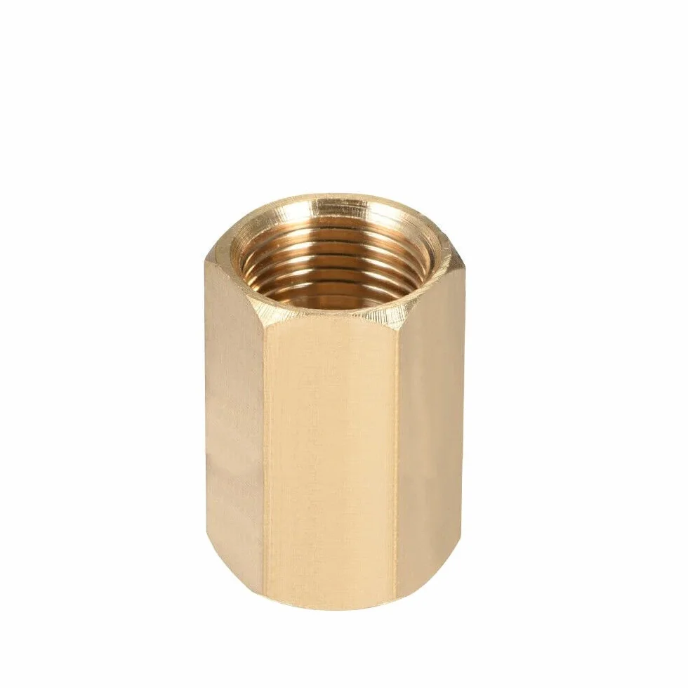 Adattatore raccordo in ottone per riduttore di co2 / o2 e bombola azoto attacco f-f w 21.8 x 1/14 rhe - c5419001