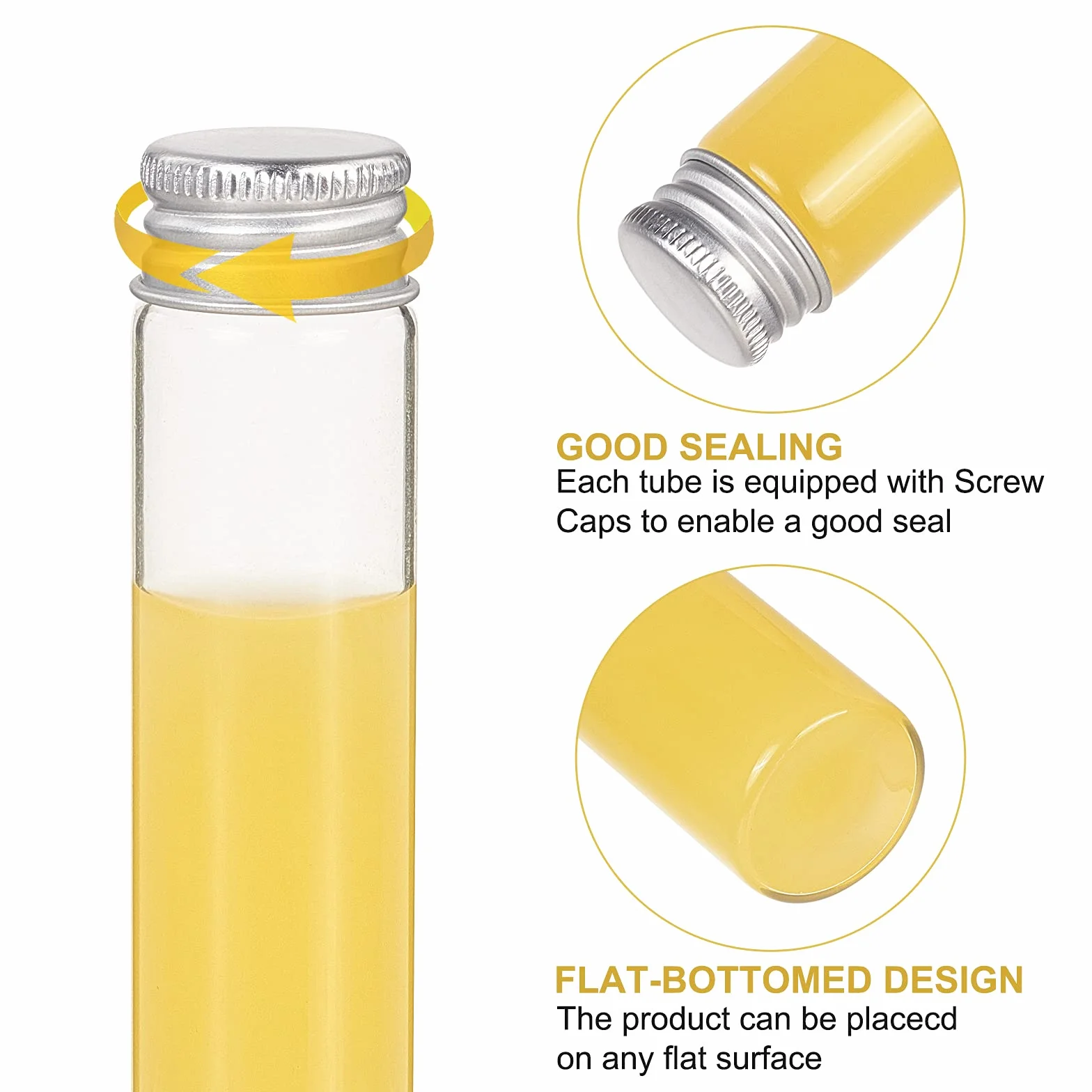 BENECREAT 20 Pz Flacone Sigillato in Vetro da 20 ml con Tappo A Vite in Alluminio per Campione Liquido