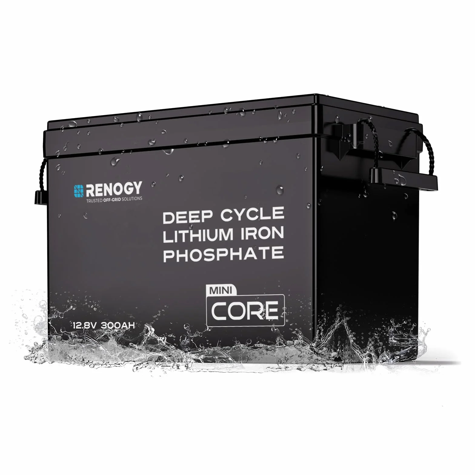 Renogy 12 V 300 Ah Core Mini LiFePO4 batteria al litio fosfato di ferro, migliorata 200 A, BMS 5000 cicli, funzione di protezione dal freddo, batteria al litio per camper, impianto solare, roulotte