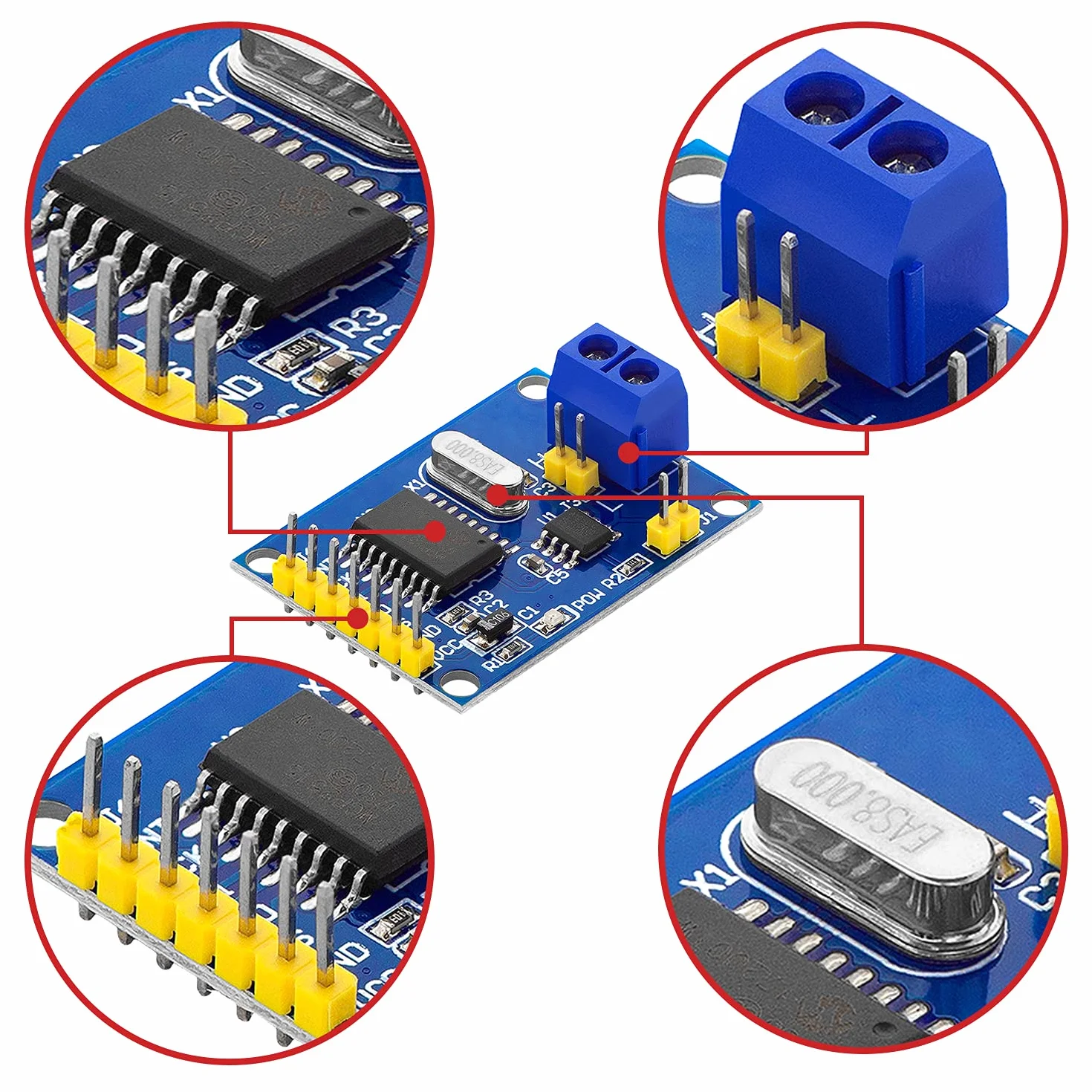 AZDelivery Modulo MCP2515 CAN Bus Shield SPI compatibile con Arduino incluso un E-Book!