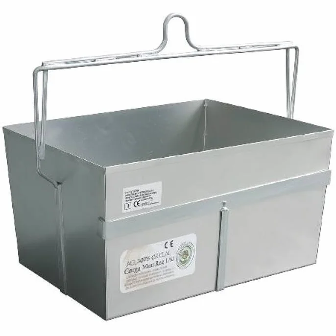 Cesta per montacarichi, Made in Italy - Cesta in Acciaio Zincato per Paranco – Baule Porta Attrezzi da Lavoro per Uso in Cantiere Edile (67x52x32 cm)