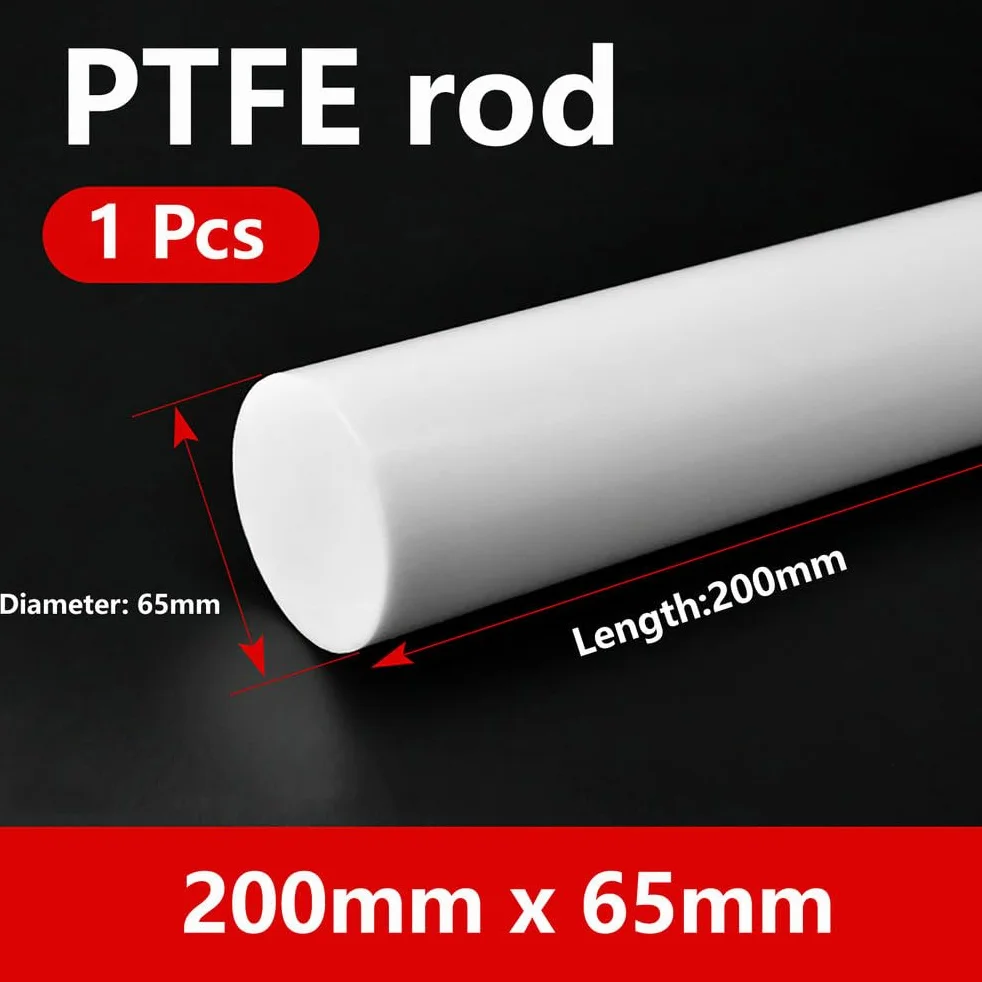 Barra PTFE Teflon 60-75 mm 20/30/50 cm resistente agenti chimici lavorabile uso industriale 65mm 0.2m