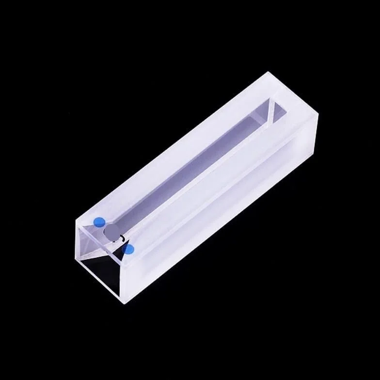 Cuvetta in vetro di quarzo Microcella 1,4 ml con pareti e coperchio smerigliati per spettrofotometria UV-visibile