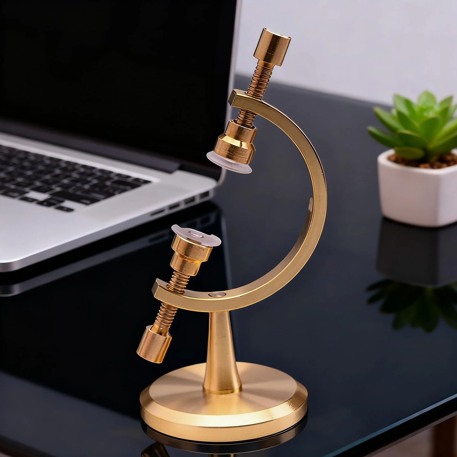 Supporti per Cristalli da Esposizione - Base Regolabile per Minerali,Con Clip Imbottita Di - Per Campioni Gemme Fossili Oggetti Da Collezione Arte Artigianato Libreria Tavolo