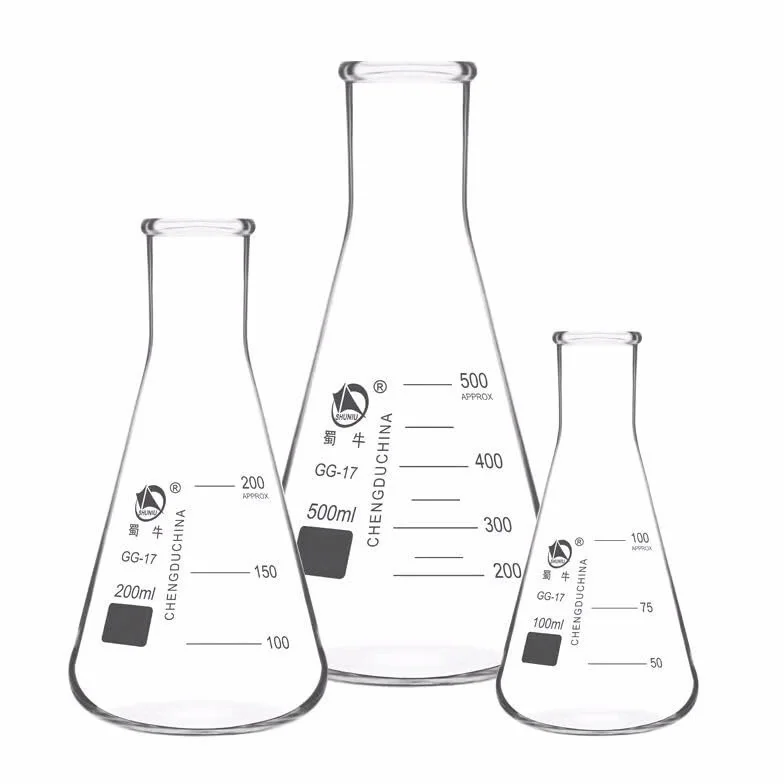 Beuta Erlenmeyer in Vetro Borosilicato 3.3 Graduata Collo Stretto o Bocca Larga Resistente al Calore Vetreria da Laboratorio 50–5000ml(Flared mouth 5000ml)