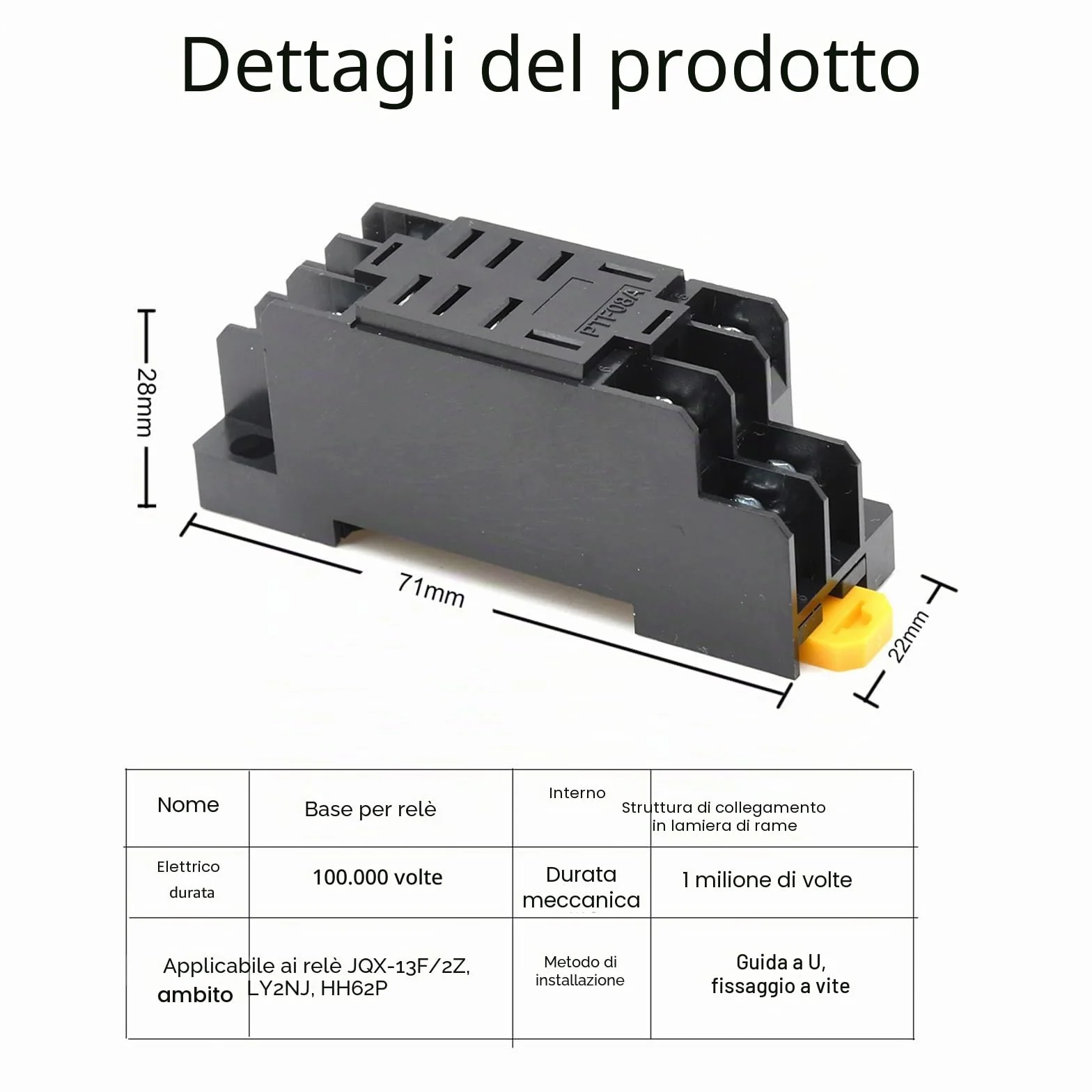 Aideepen 4 pezzi LY2NJ Relè+Basi, AC 220 V Bobina 8 pin 10A 240 V Relè di potenza DPDT Lampada LED