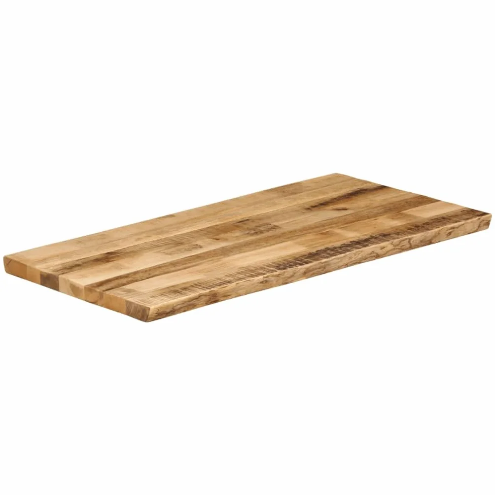 vidaXL Piano Tavolo Bordi Vivi 110x60x2,5 cm Legno di Mango Grezzo, Piano Sostituzione Tavolo, Piano per Tavolo da Pranzo, Piano d'appoggio