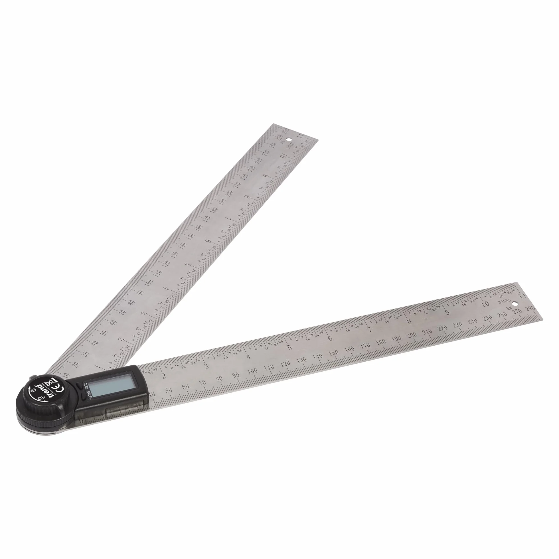 Trend Regolo angolare digitale da 300 mm, con due righelli in acciaio inossidabile da 300 mm che possono essere utilizzati per calcolare gli angoli in modo rapido e preciso, DAR/300